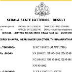 nirmal lottery result yesterday